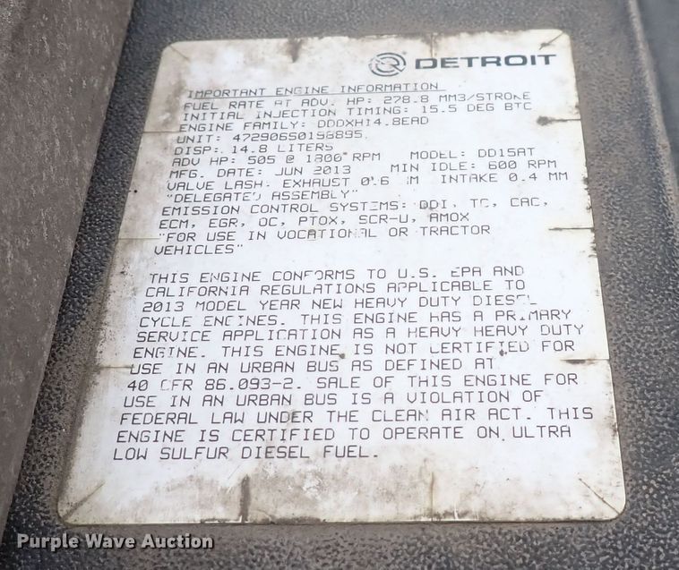 image for item DQ2977 2014 Freightliner Cascadia Evolution  semi truck