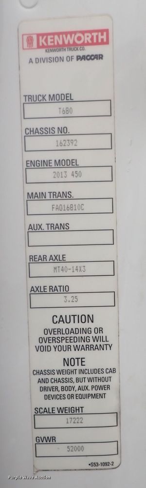 image for item DQ2983 2017 Kenworth T680  semi truck