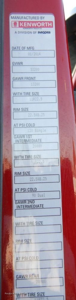 image for item DS1443 2015 Kenworth T880  semi truck