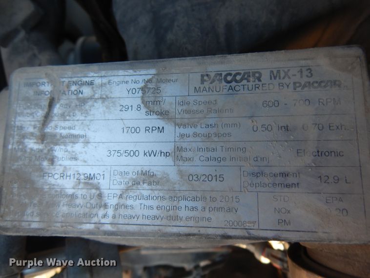 image for item JJ9658 2016 Kenworth T660  semi truck