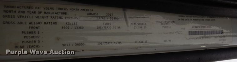 image for item JL9881 2013 Volvo VN  semi truck