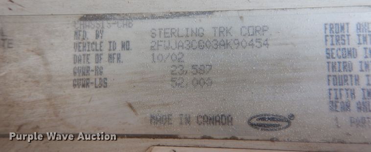 image for item JL9893 2003 Sterling A-Line  semi truck