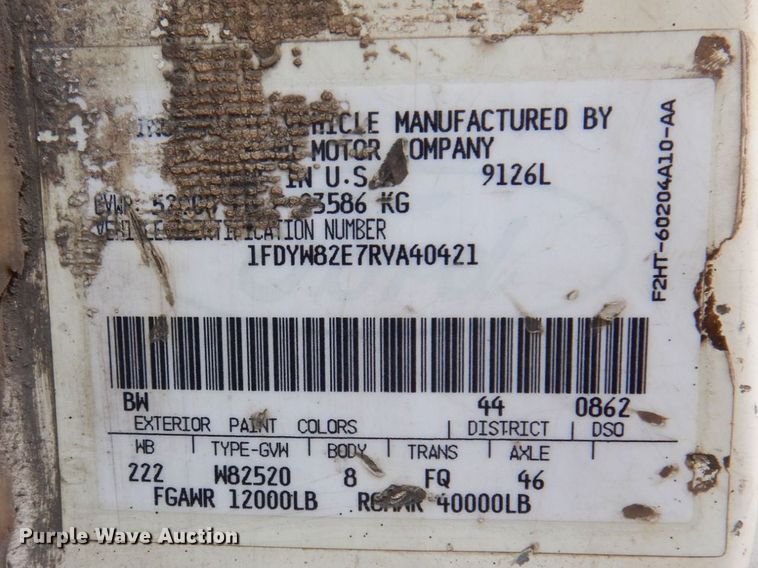 image for item JL9905 1994 Ford LNT8000 flatbed truck