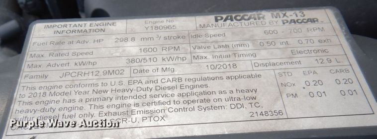 image for item JL9912 2019 Peterbilt 567  semi truck