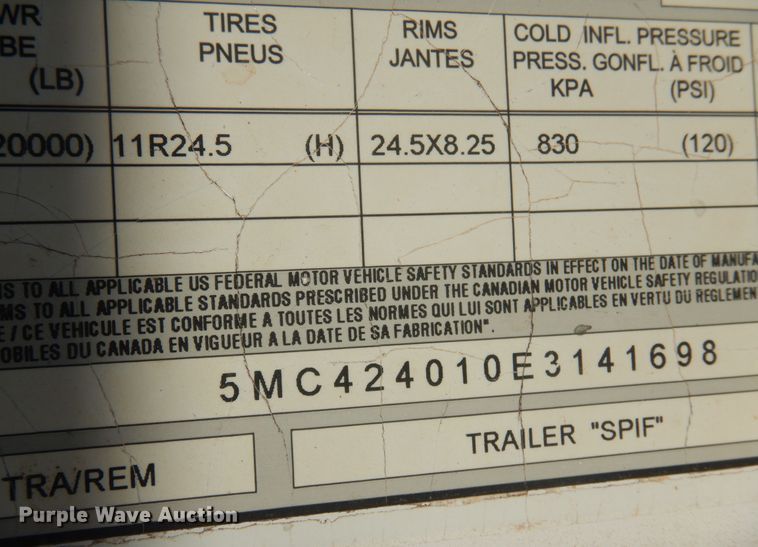 image for item KO9917 2014 Manac 4C240A200  bottom dump trailer