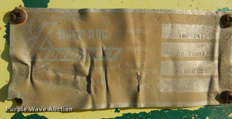 image for item KO9919 1977 Load Craft IMP-14T  tilt deck equipment trailer