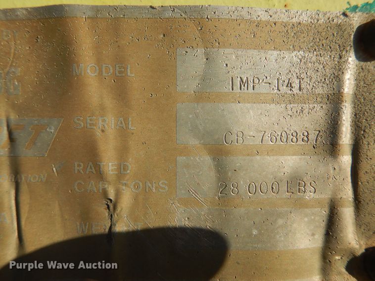 image for item KO9919 1977 Load Craft IMP-14T  tilt deck equipment trailer