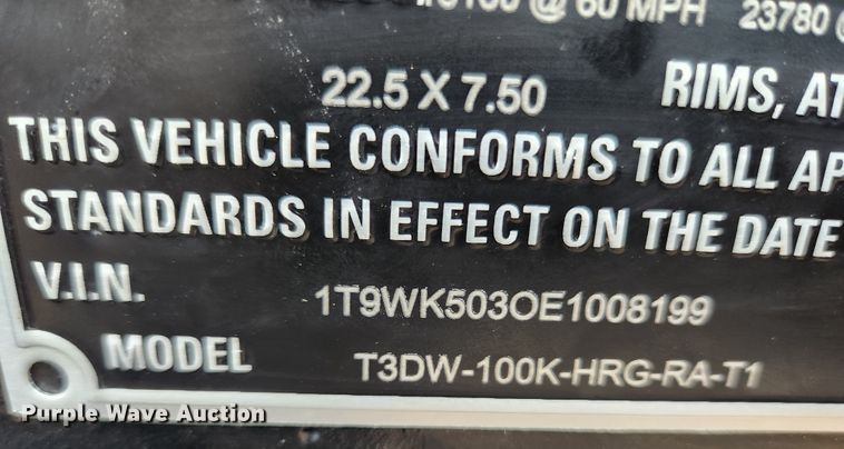 image for item MK9414 1984 Talbert T3DW-100K-HRG-RA-T1  lowboy equipment trailer