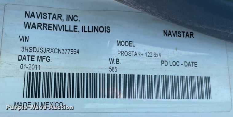 image for item MR9410 2012 International ProStar  semi truck