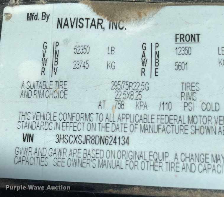 image for item MR9411 2013 International Lonestar  semi truck