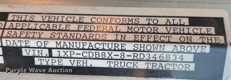 image for item MR9412 1994 Peterbilt 377  dump truck