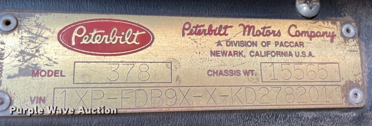 image for item MR9414 1989 Peterbilt 378  dump truck