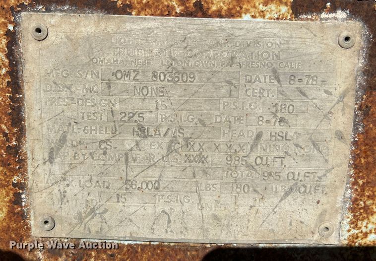 image for item MR9940 1978 Freuhauf  pneumatic dry bulk trailer