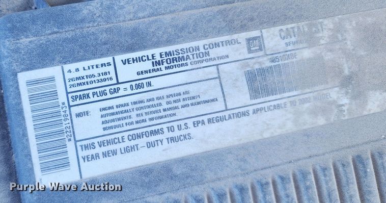 image for item DC6185 2002 Chevrolet Silverado 1500  pickup truck