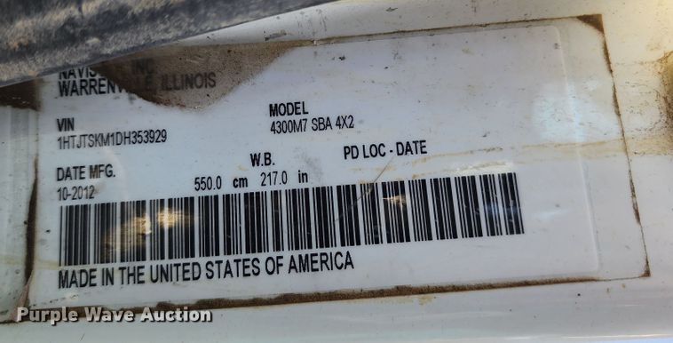 image for item DC6188 2013 International 4300  utility / service truck