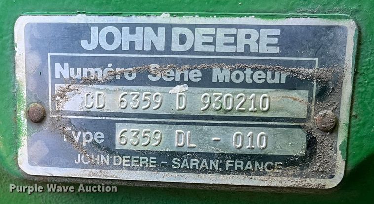 image for item DC6204 1991 John Deere 3155  MFWD tractor