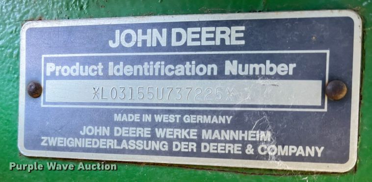 image for item DC6204 1991 John Deere 3155  MFWD tractor
