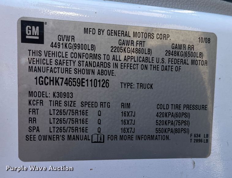 image for item DC6217 2009 Chevrolet Silverado 3500HD  pickup truck