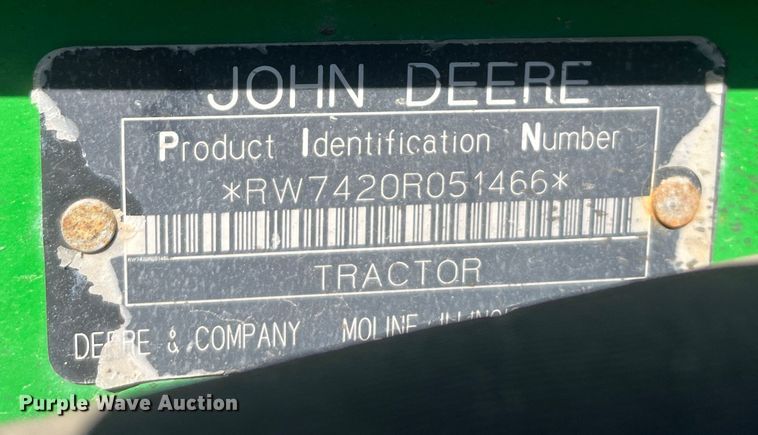 image for item DC6220 2006 John Deere 7420  tractor
