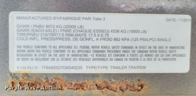 image for item DM8079 2016 Take 3 PL5  car carrier