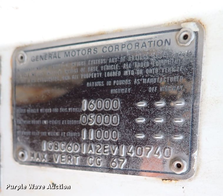 image for item DN6904 1984 Chevrolet C60  grain truck