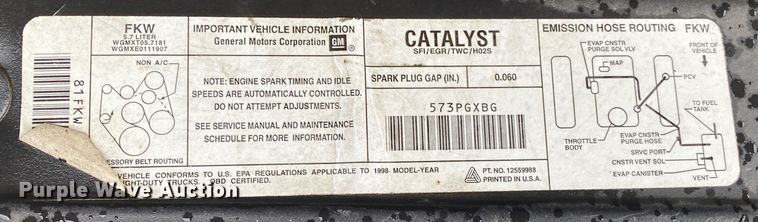 image for item DN8012 1998 Chevrolet K1500  Ext. Cab pickup truck