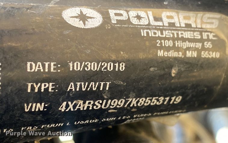 image for item DN8016 2019 Polaris Ranger  utility vehicle