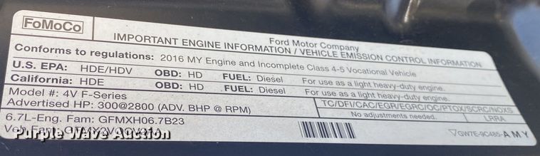 image for item DN8018 2016 Ford F550 Super Duty  Crew Cab truck cab and chassis