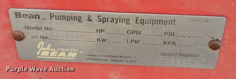 image for item FC9181 John Bean Sprayers D035E300F-STD  sprayer