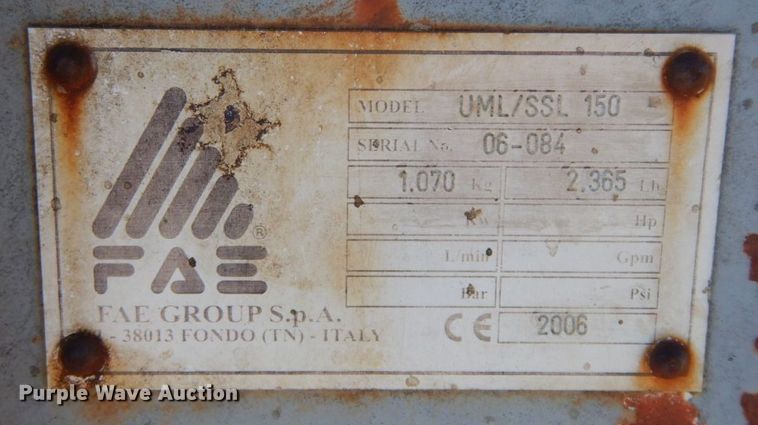 image for item HF9392 2006 FAE UML/SSL 150  skid steer mulcher