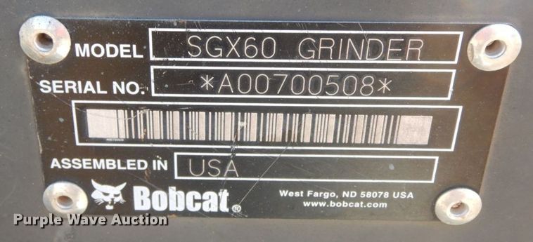 image for item HF9402 Bobcat SGX60  skid steer stump grinder