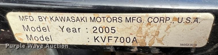 image for item HX9952 2005 Kawasaki Prairie ATV