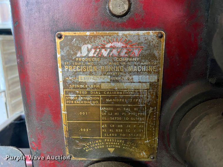 image for item IG9787 Sunnen LBB-1299  precision honing machine
