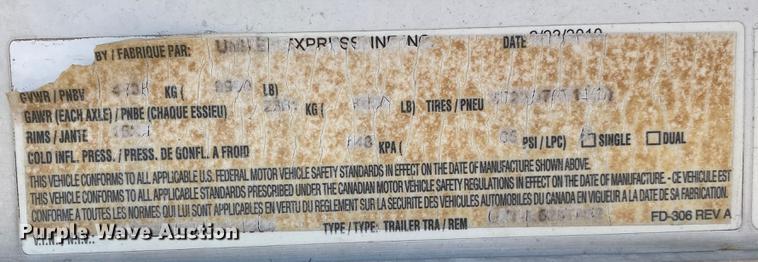 image for item IG9792 2010 United Express  enclosed cargo trailer