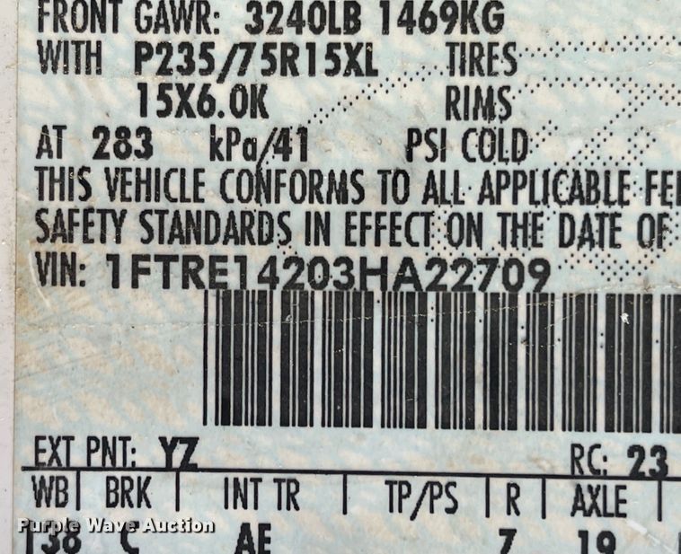 image for item JD9213 2003 Ford E150  van