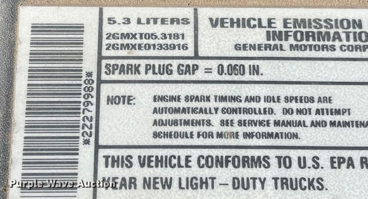 image for item JD9215 2002 GMC Sierra 1500  pickup truck