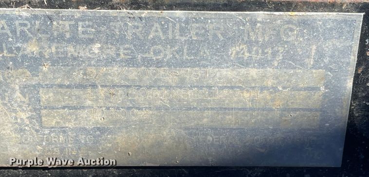 image for item JD9217 2008 Starlite  tilt deck utility trailer