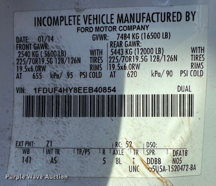 image for item KF9901 2014 Ford F450 Super Duty  flatbed truck