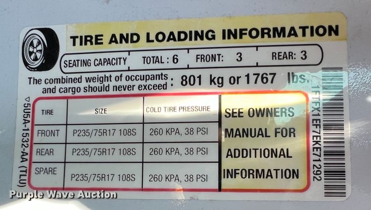 image for item KF9911 2014 Ford F150  SuperCab pickup truck