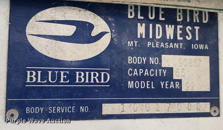 image for item KH9193 1999 Blue Bird  school bus