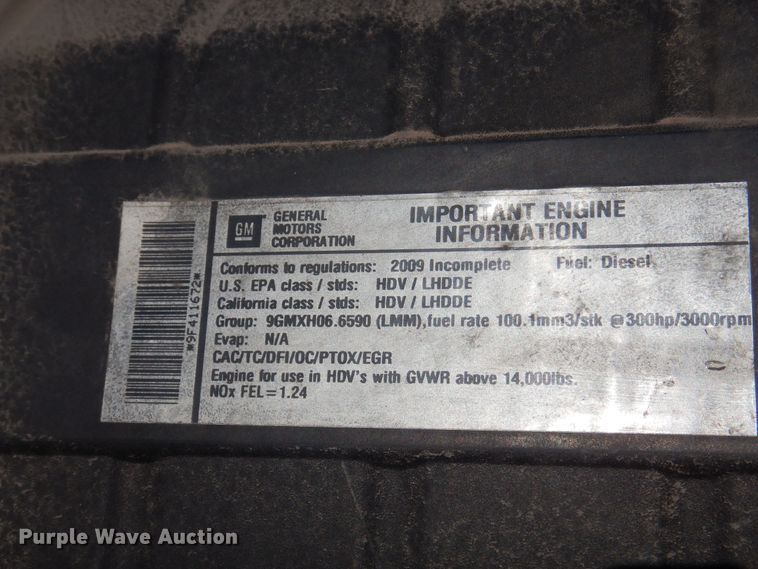 image for item KJ9163 2009 GMC C5500  rollback truck