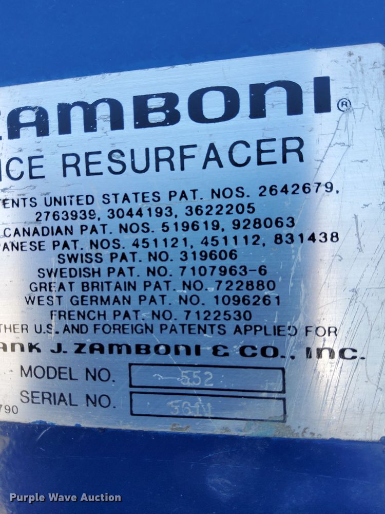 image for item KT9613 Zamboni 552  ice resurfacer