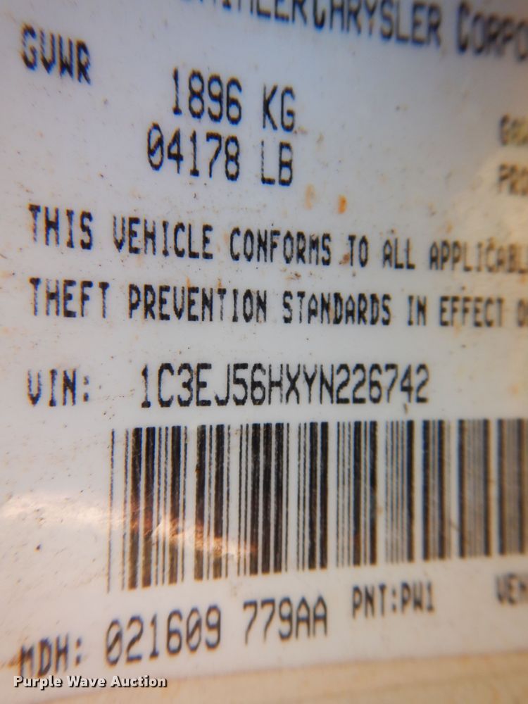 image for item KU9666 2000 Chrysler Cirrus