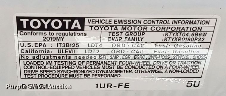 image for item LK9974 2019 Toyota Tundra  Double Cab pickup truck