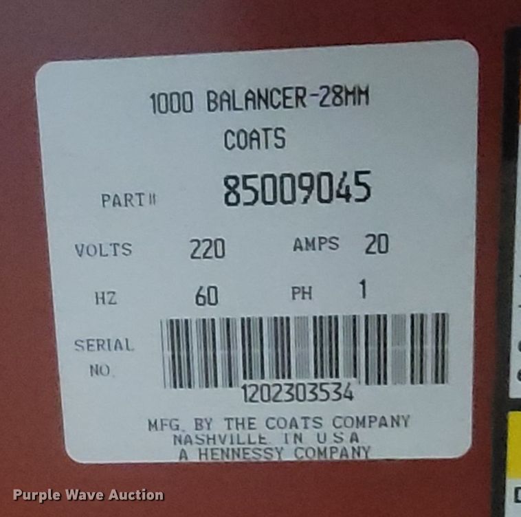 image for item LL9634 Coats 1000  wheel balancer