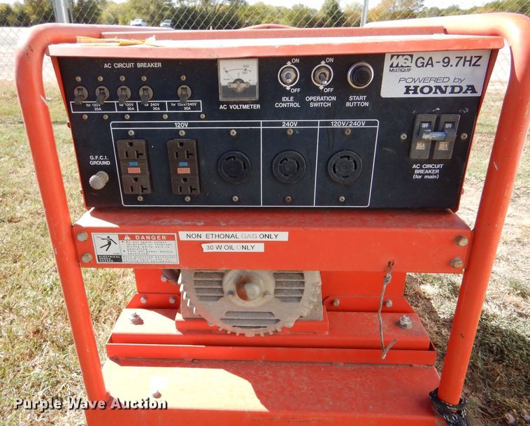 image for item LU9663 Multiquip GA-9.7HZ  generator