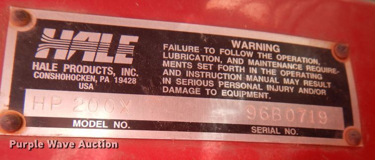 image for item LU9665 Emergency Fire Equipment  brush fire skid unit