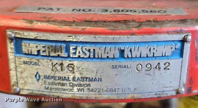 image for item MK9445 Imperial Eastman Kwikrimp K16  Hydraulic hose crimper
