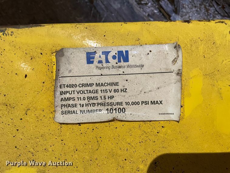 image for item MR9404 Eaton ET4020  crimp machine