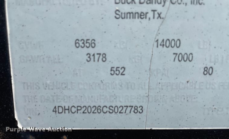 image for item MR9421 2012 Buck Dandy  equipment trailer